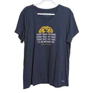 Life Is Good I'll Be Watching You Crusher Dog Tee Size XL